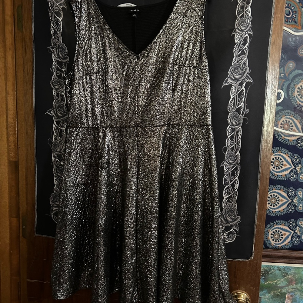 Torrid Black Long Sleeve V-Neck Cocktail Sundress